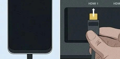Wie kann man Telefon mit einem USB C zu HDMI Adapter an Fernseher anschließen