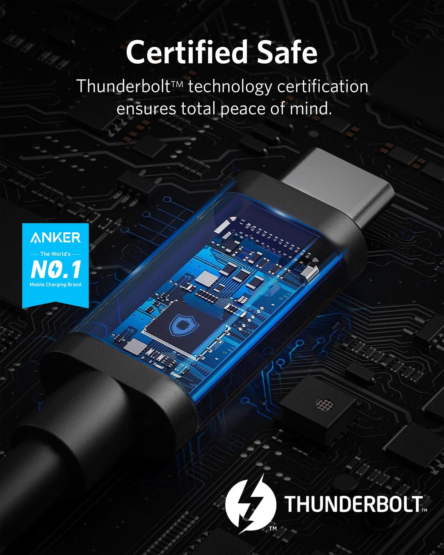 Anker USB-C auf USB-C Thunderbolt 4 100W Kabel (70cm)
