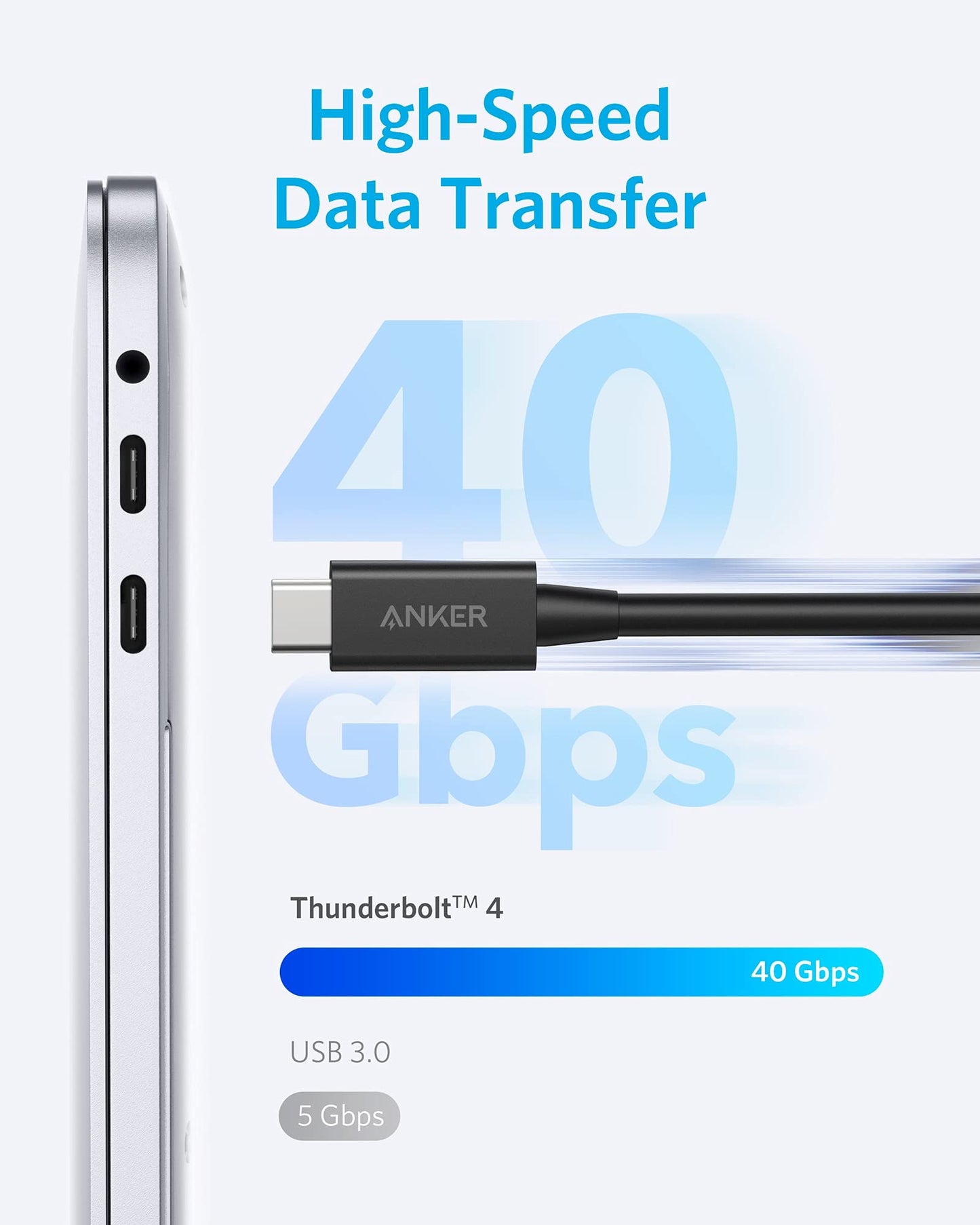 Anker USB-C auf USB-C Thunderbolt 4 100W Kabel (70cm)