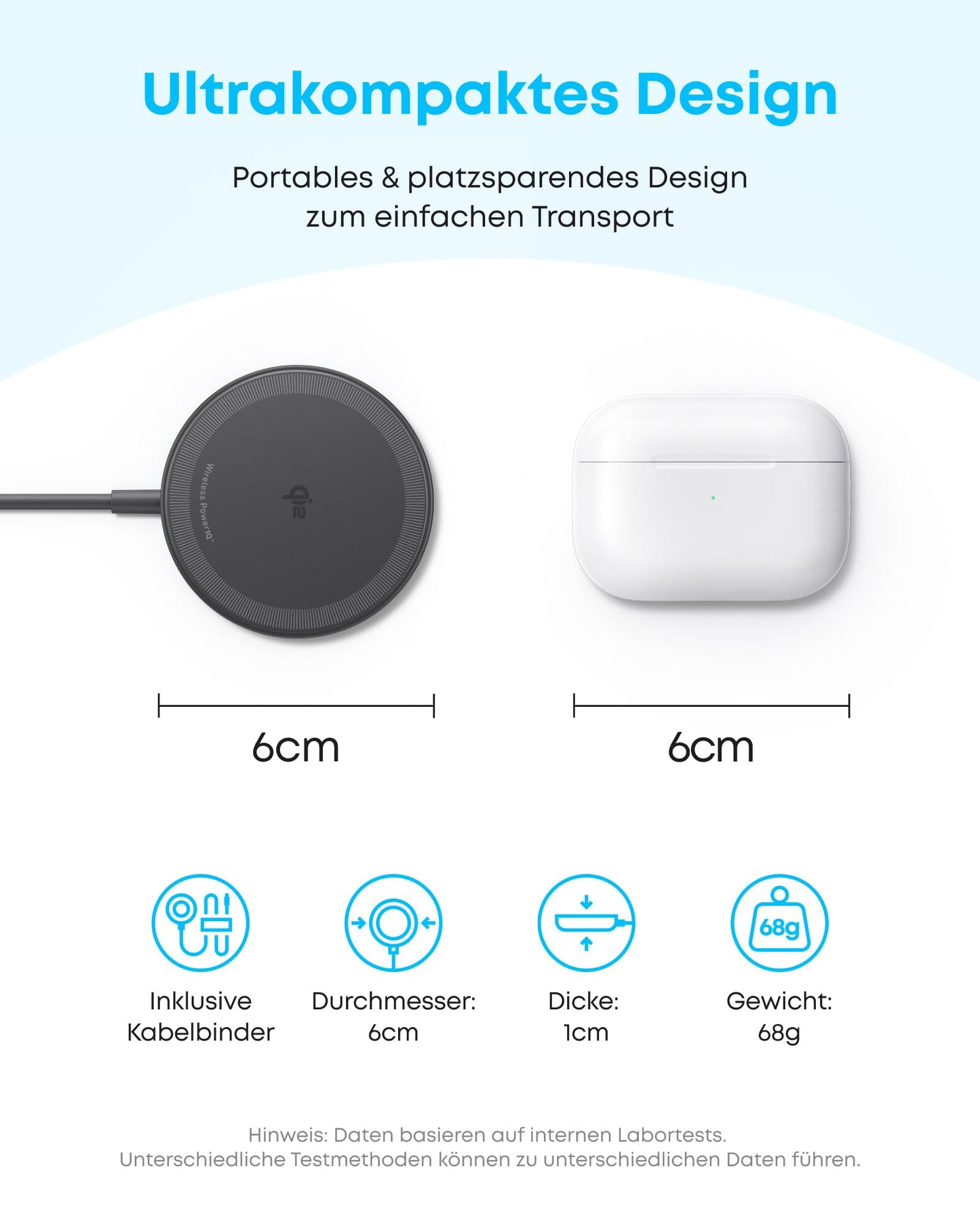 Anker Zolo kabelloses Ladegerät (magnetisch, Pad)