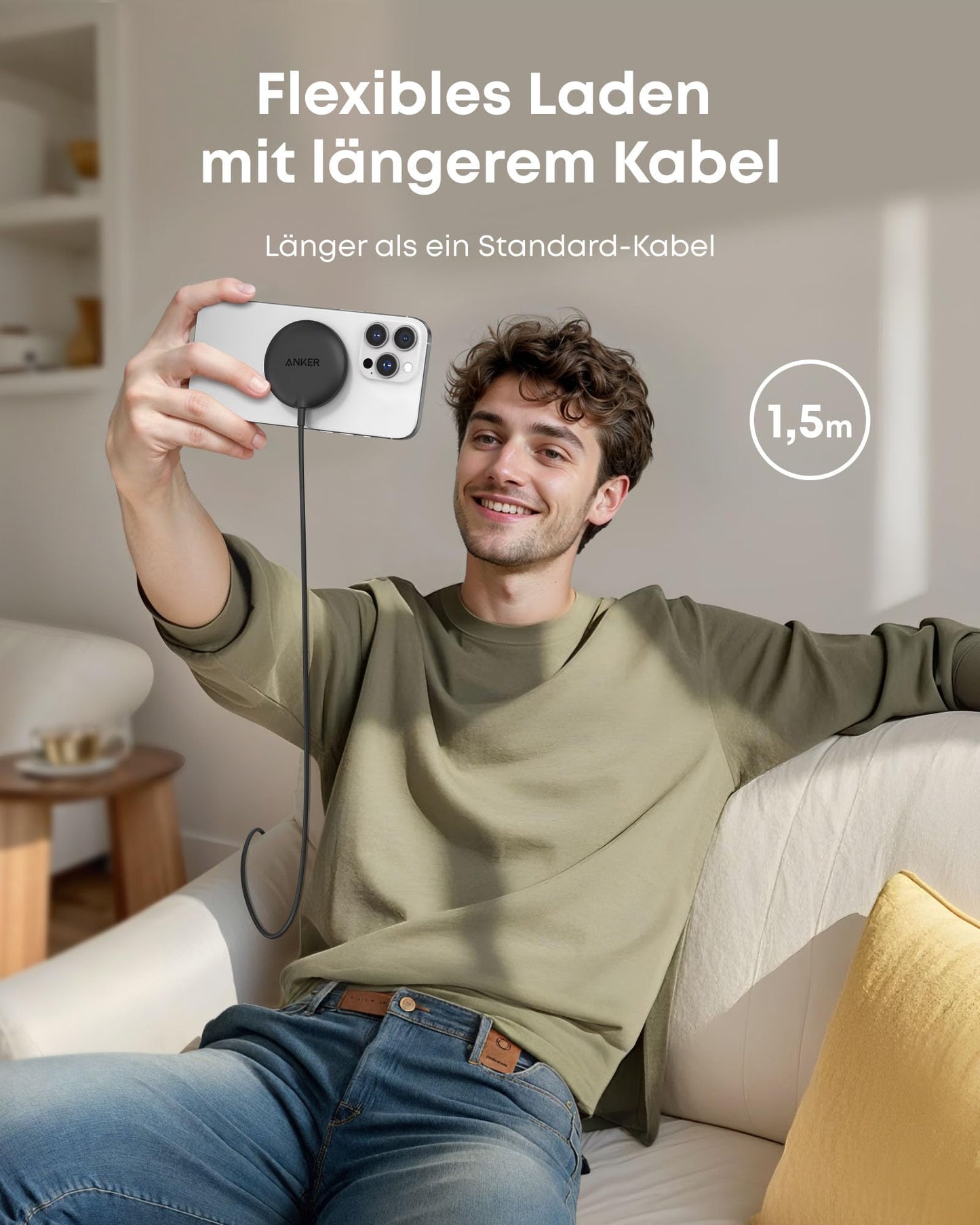 Anker Zolo kabelloses Ladegerät (magnetisch, Pad)