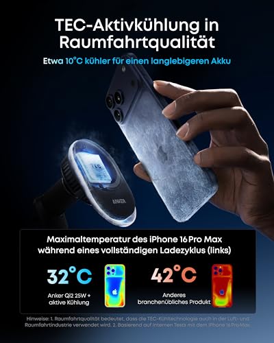 Anker Prime Kabelloses Kfz-Ladegerät (MagGo, AirCool, Pad)