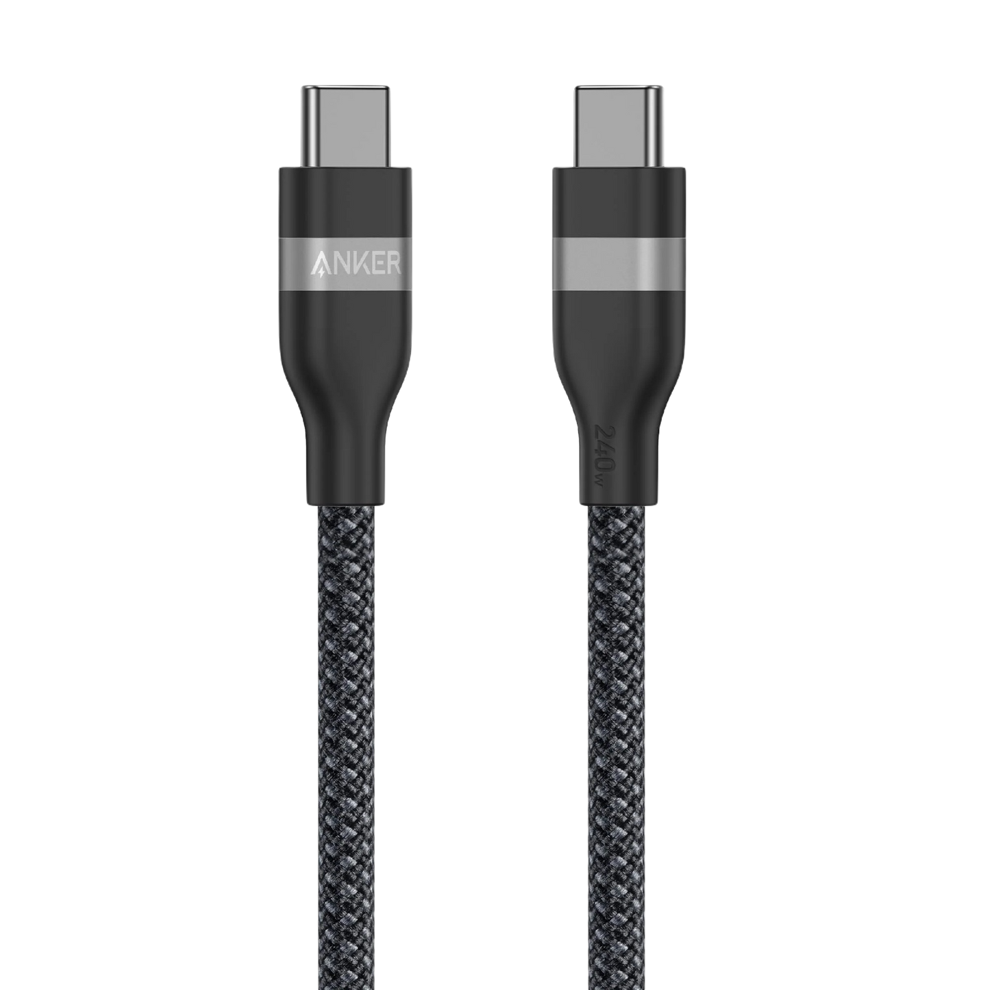 Anker USB-C auf USB-C Kabel (180cm, 240W, Upcycled-Geflochten) + Anker USB-C auf USB-C Kabel (90cm, 240W, Upcycled-Geflochten)