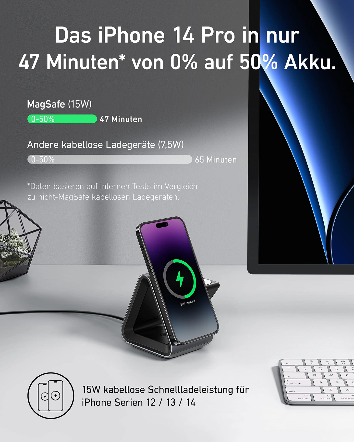 Anker <b>737</b> MagGo Ladestation (Kabellos, 3-in-1)