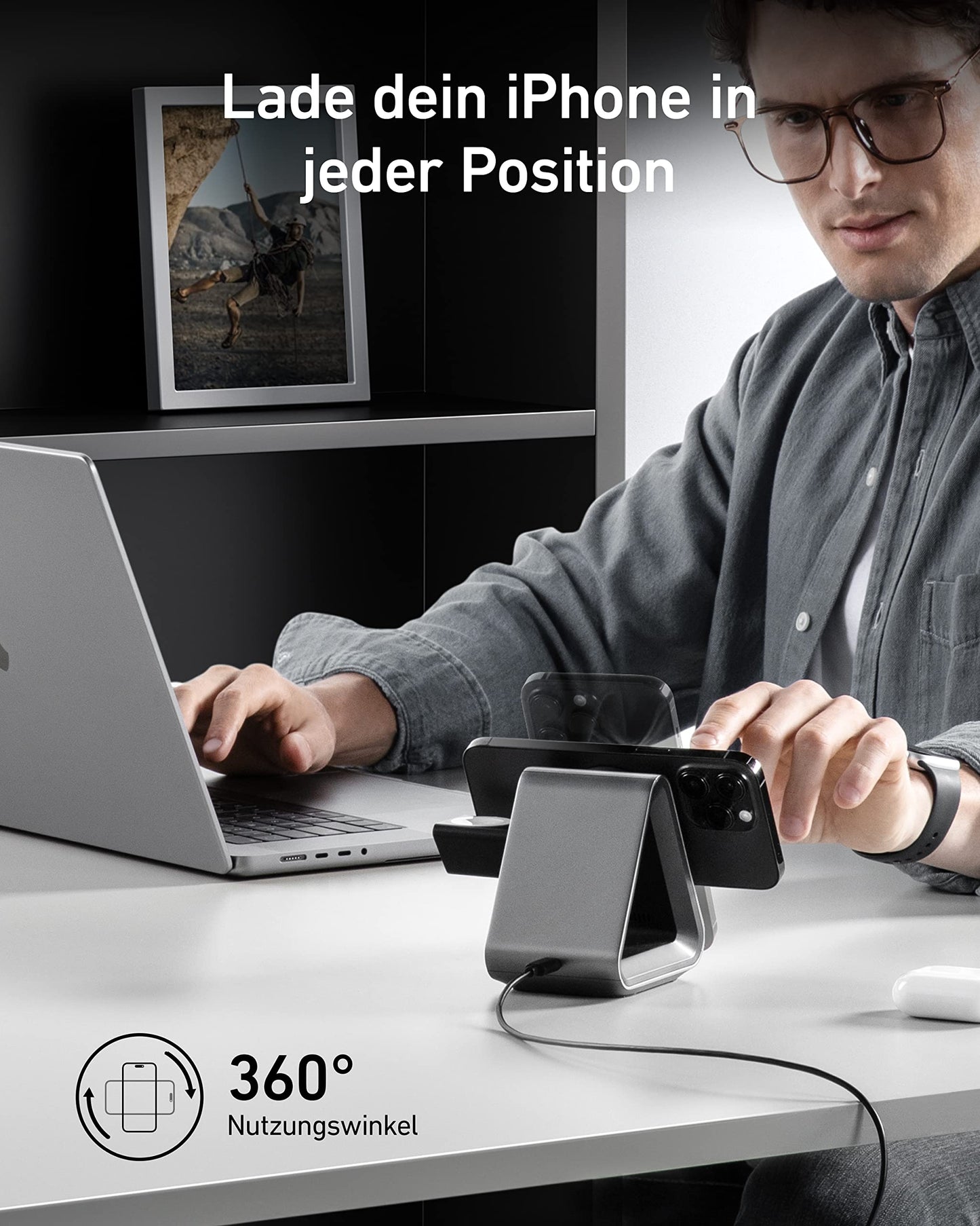 Anker <b>737</b> MagGo Ladestation (Kabellos, 3-in-1)