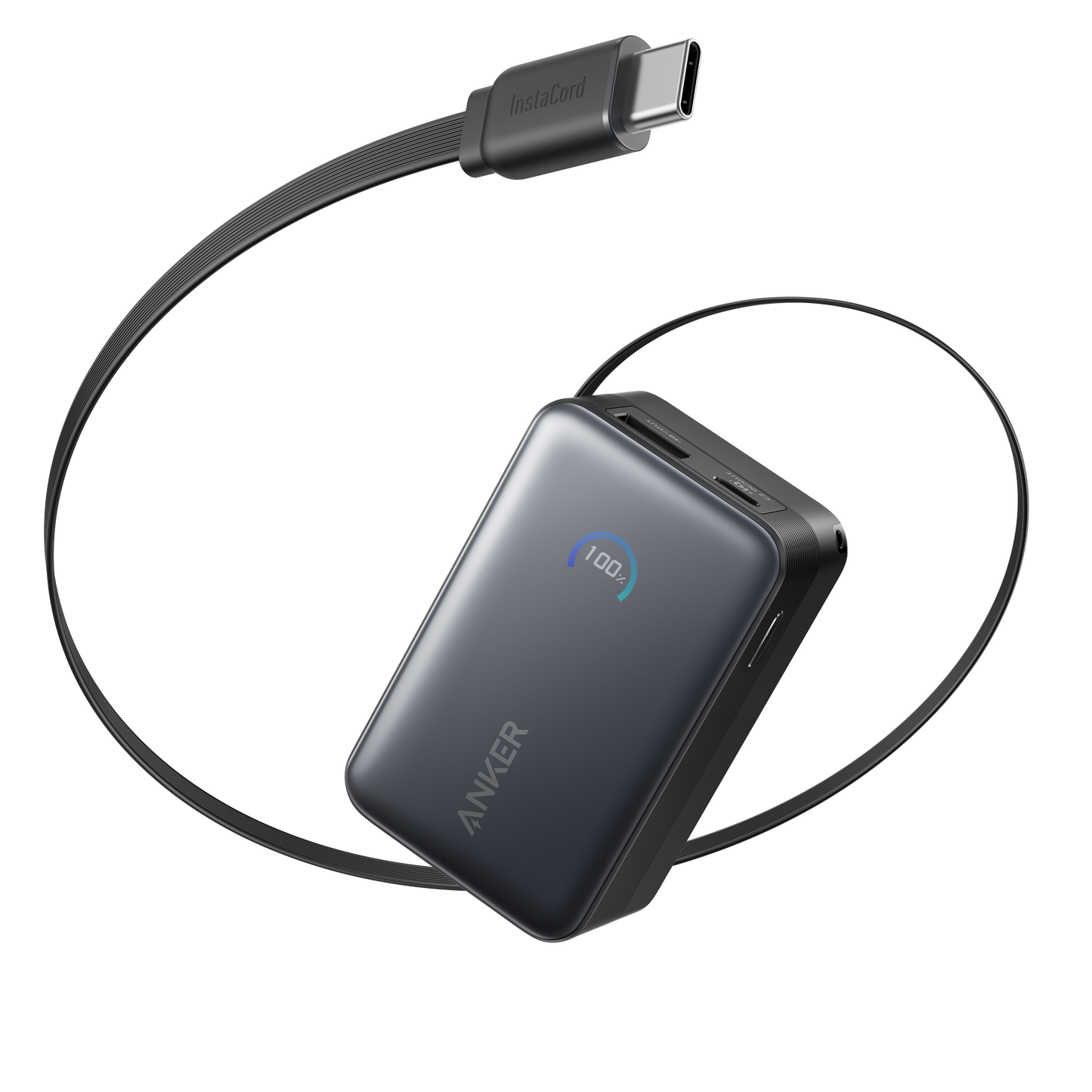 Anker Ladegerät (140W, 4-Port, PD 3.1) mit USB-C Kabel+Anker Nano Powerbank (10K, 45W, Integriertes einziehbares USB-C Kabel)