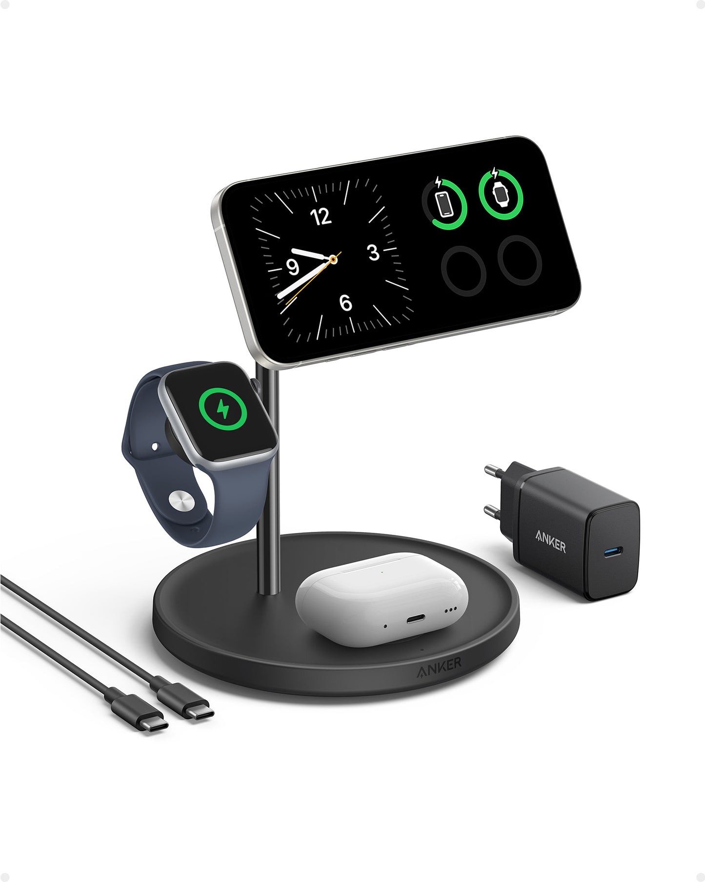 Anker MagGo Kabellose Ladestation (3-in-1 Ständer)