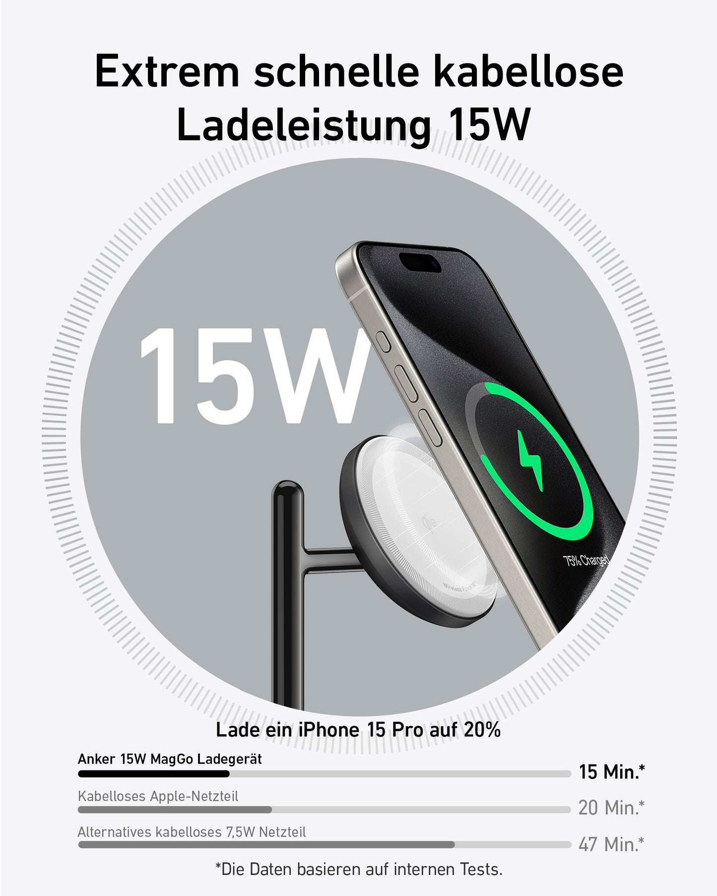 Anker MagGo Kabellose Ladestation (3-in-1 Ständer)