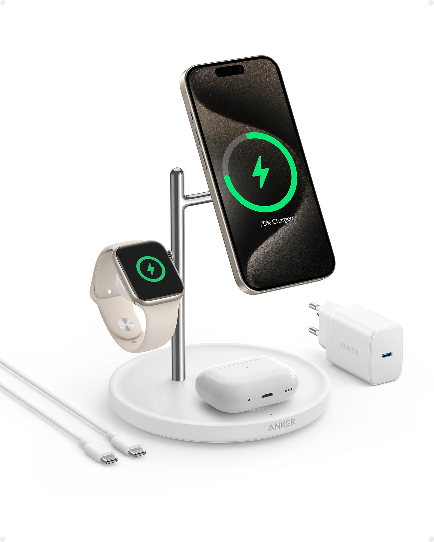Anker MagGo Kabellose Ladestation (3-in-1 Ständer)