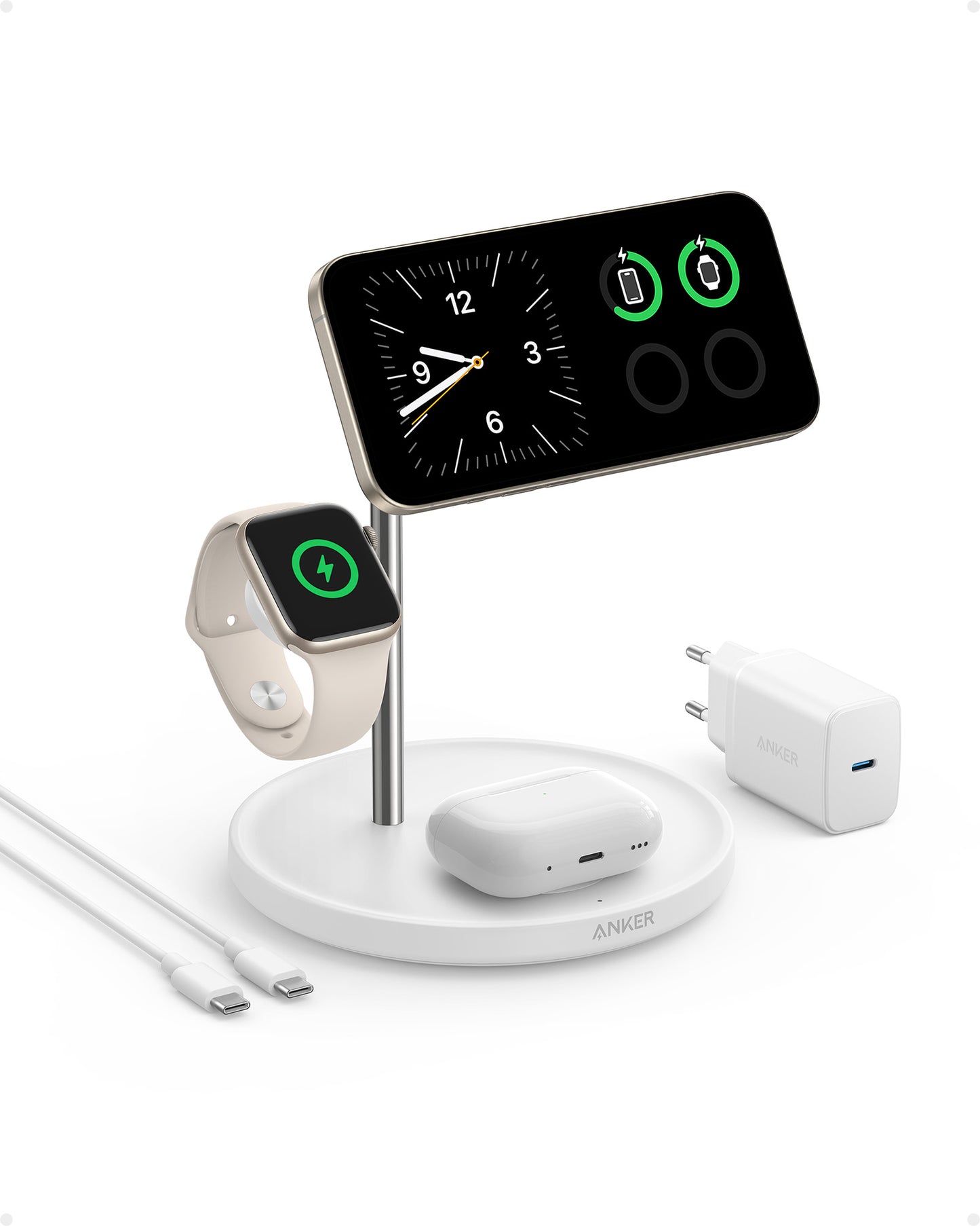Anker MagGo Kabellose Ladestation (3-in-1 Ständer)