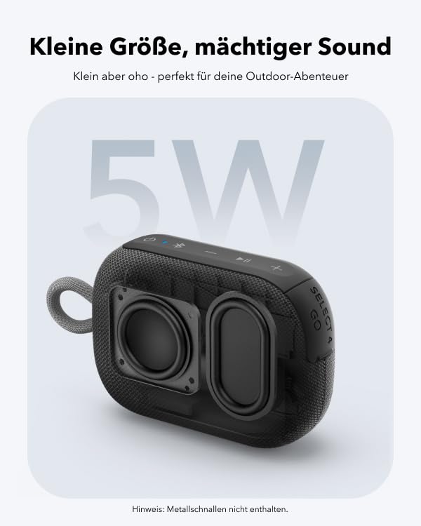 soundcore Select 4 Go | Kleiner Lautsprecher mit kräftigem Sound+Sticker für Studis gratis dazu!
