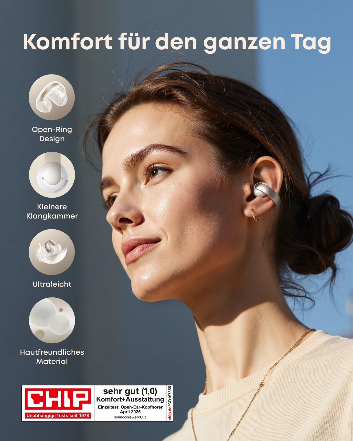 soundcore AeroClip | Open-Ear Clip-Earbuds mit adaptivem Komfort