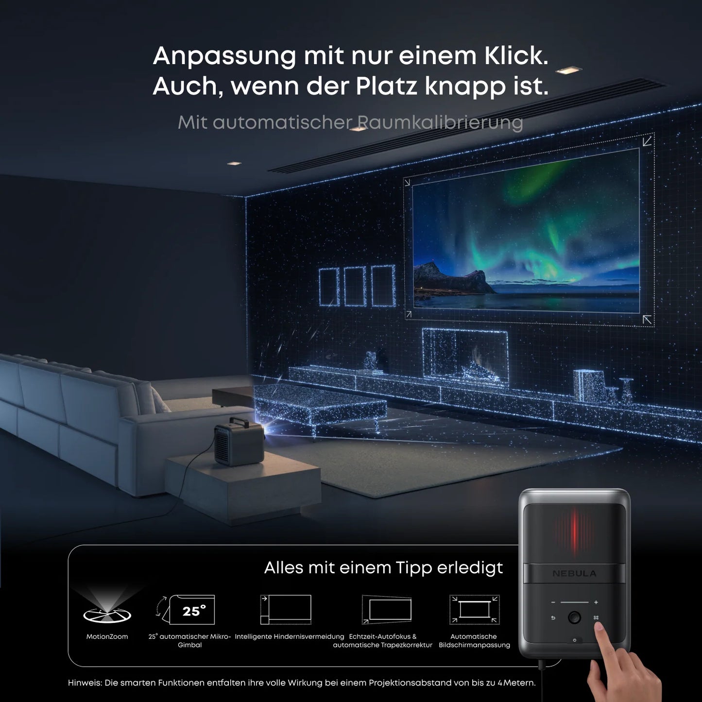 NEBULA X1 | 4K Beamer mit Triple-Laser und Mikro-Gimbal