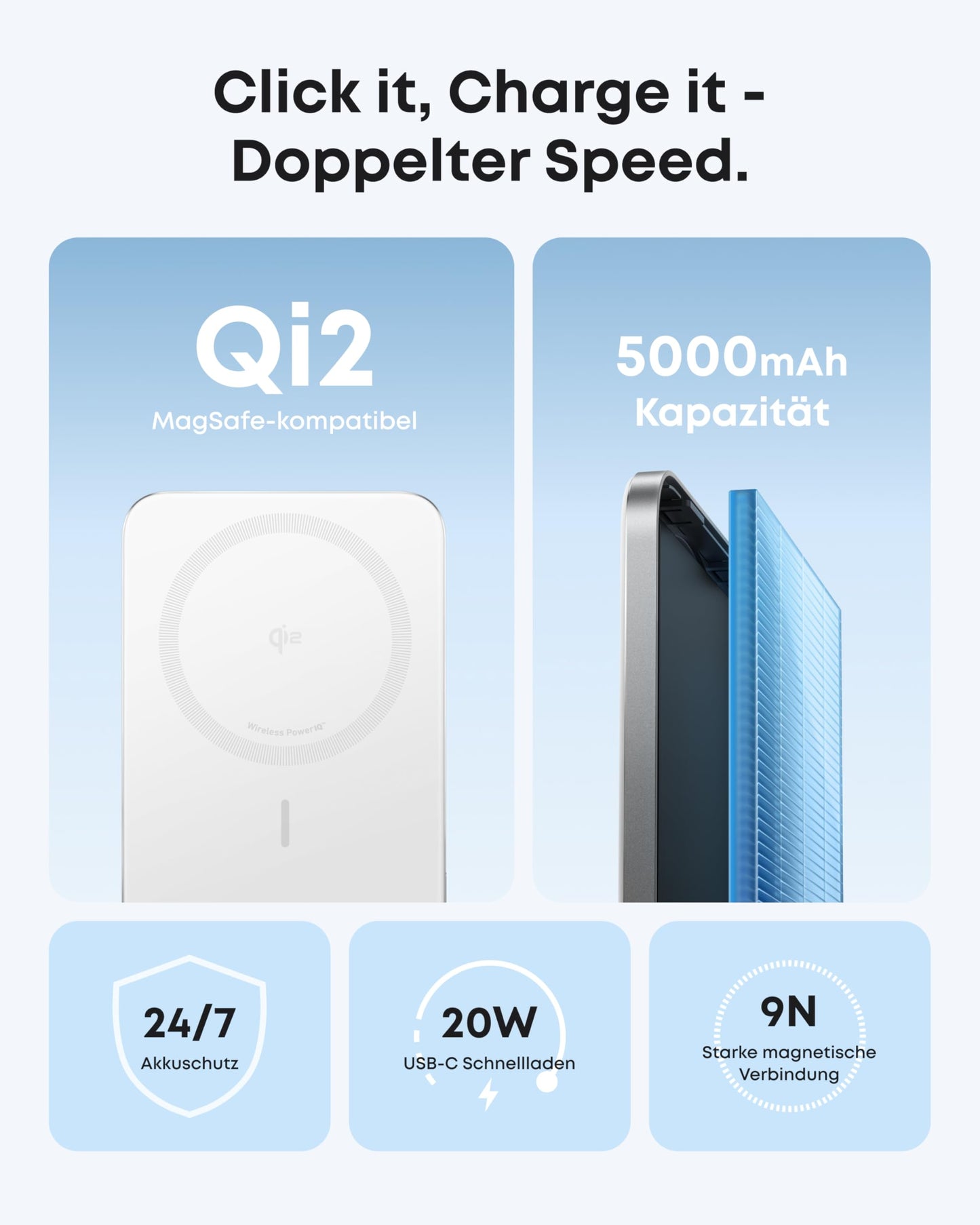 Anker Nano Powerbank (5K, Magnetisch, Slim)
