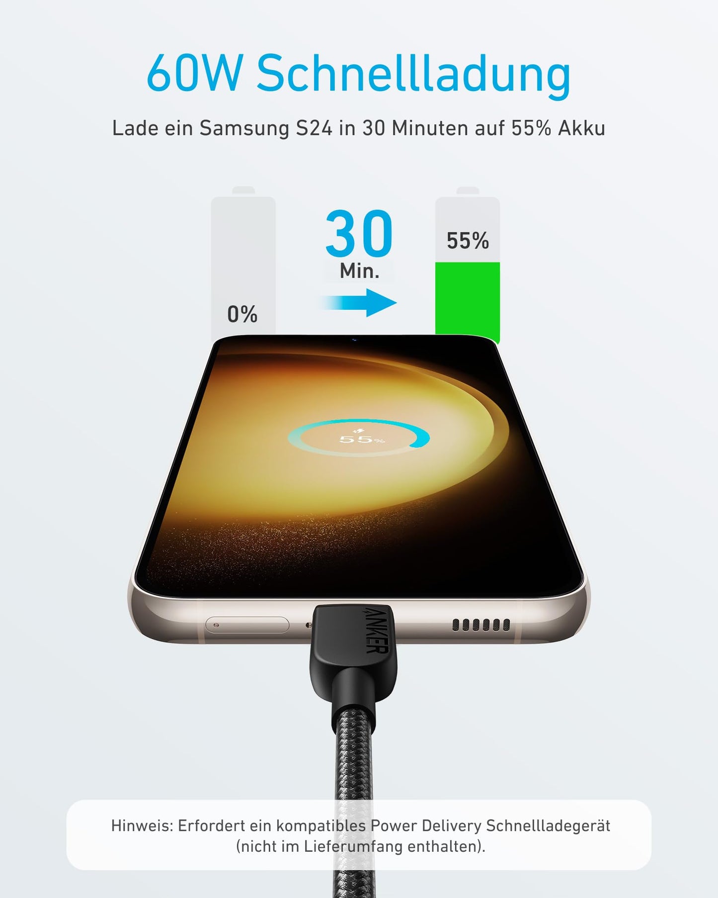 Anker <b>310</b> USB-C auf USB-C Ladekabel (3 ft Braided)
