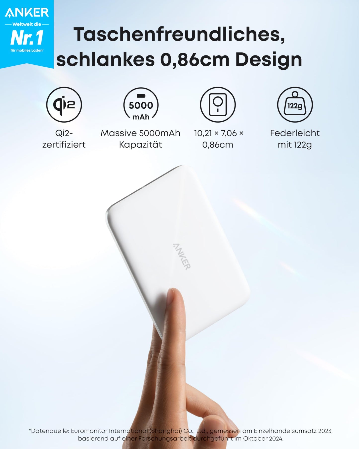 Anker Nano Powerbank (5K, Magnetisch, Slim)