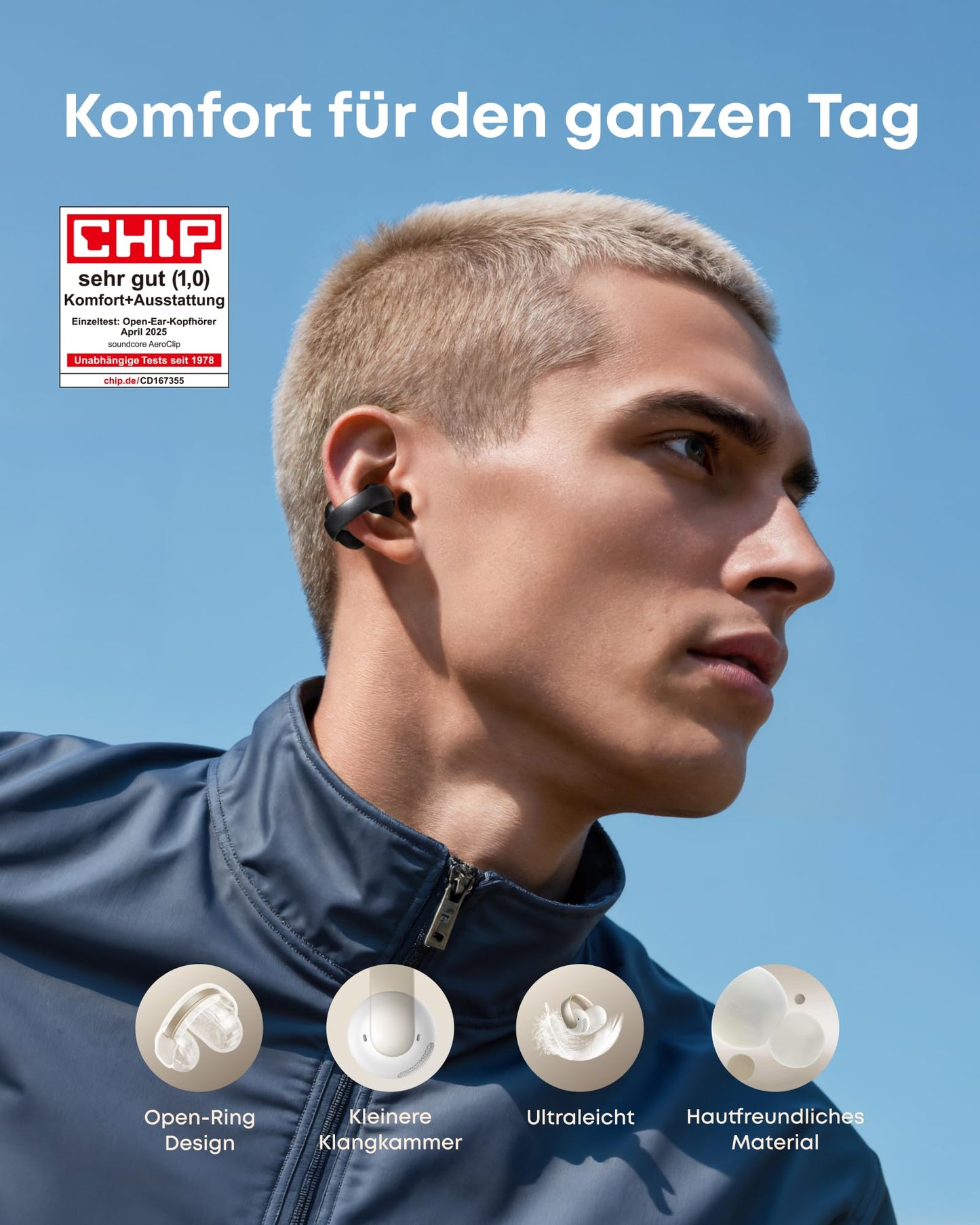 soundcore AeroClip | Open-Ear Clip-Earbuds mit adaptivem Komfort