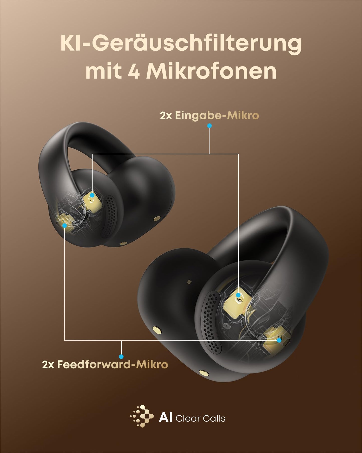 soundcore AeroClip | Open-Ear Clip-Earbuds mit adaptivem Komfort