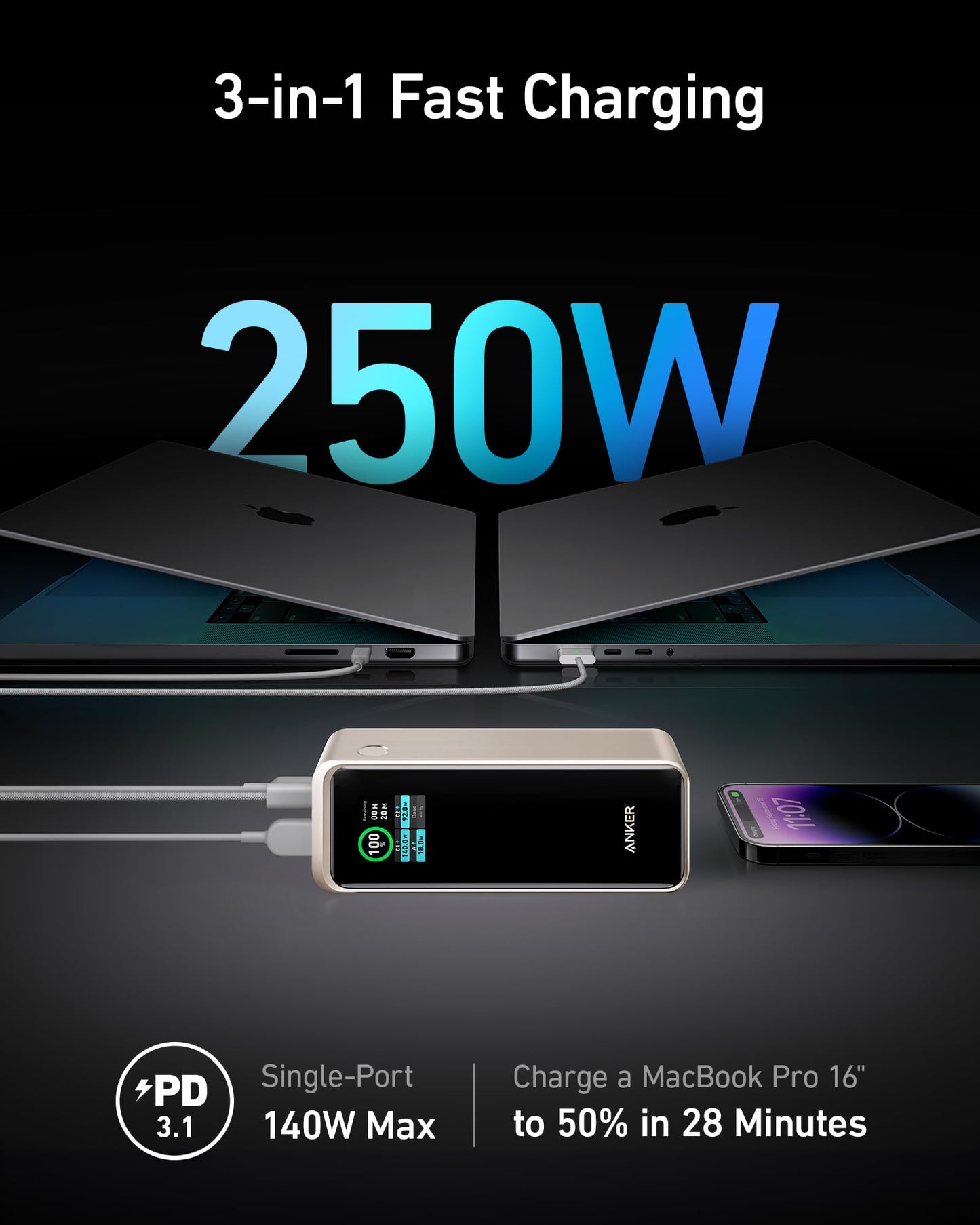 Anker Prime 27.650mAh Powerbank (250W)