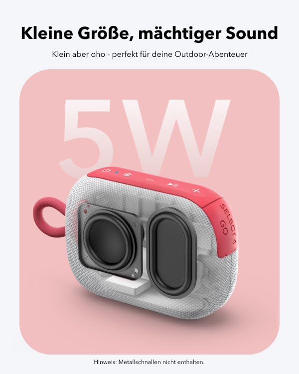 soundcore Select 4 Go | Kleiner Lautsprecher mit kräftigem Sound+Sticker für Studis gratis dazu!