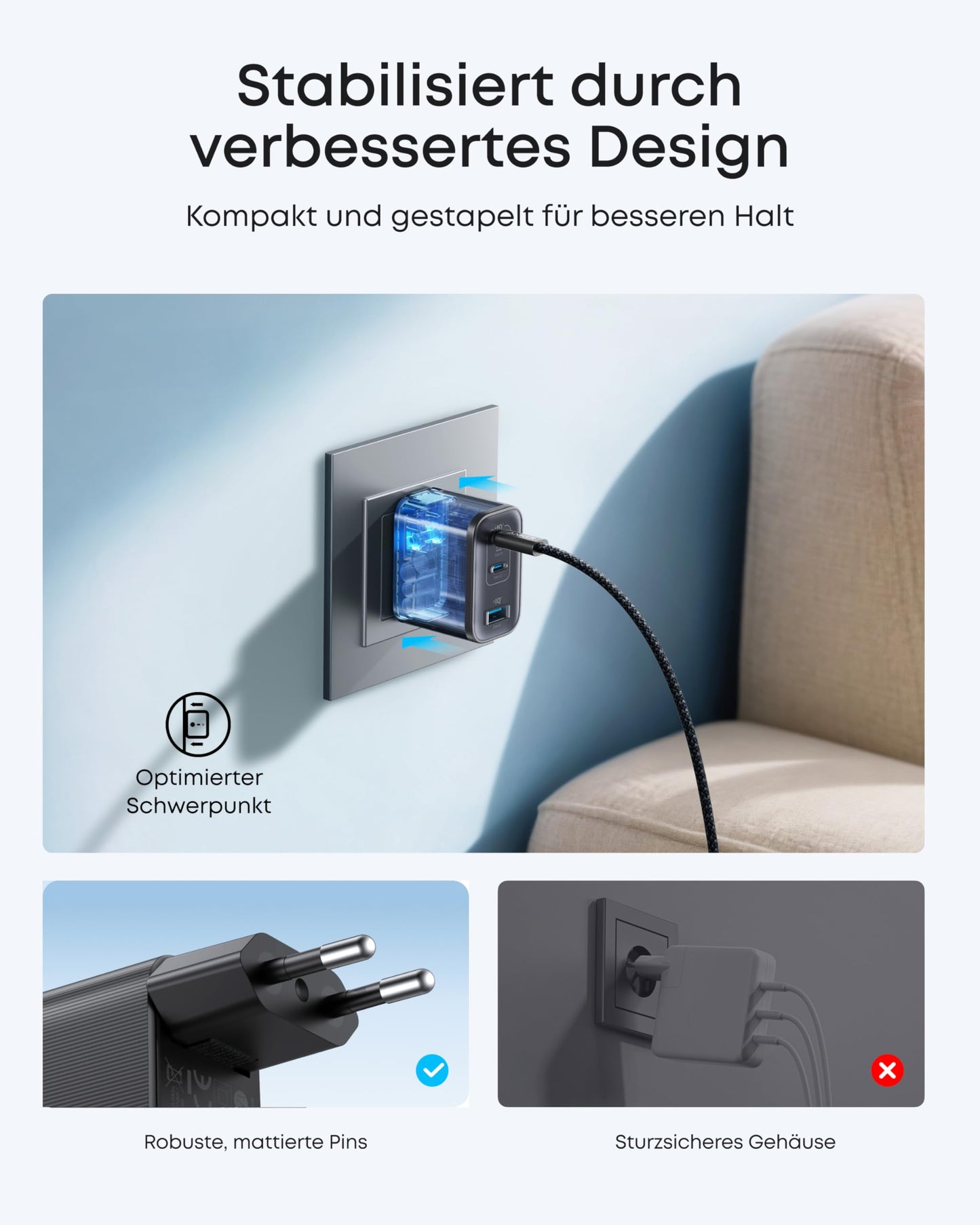 Anker Nano Ladegerät (70W, 3 Ports)
