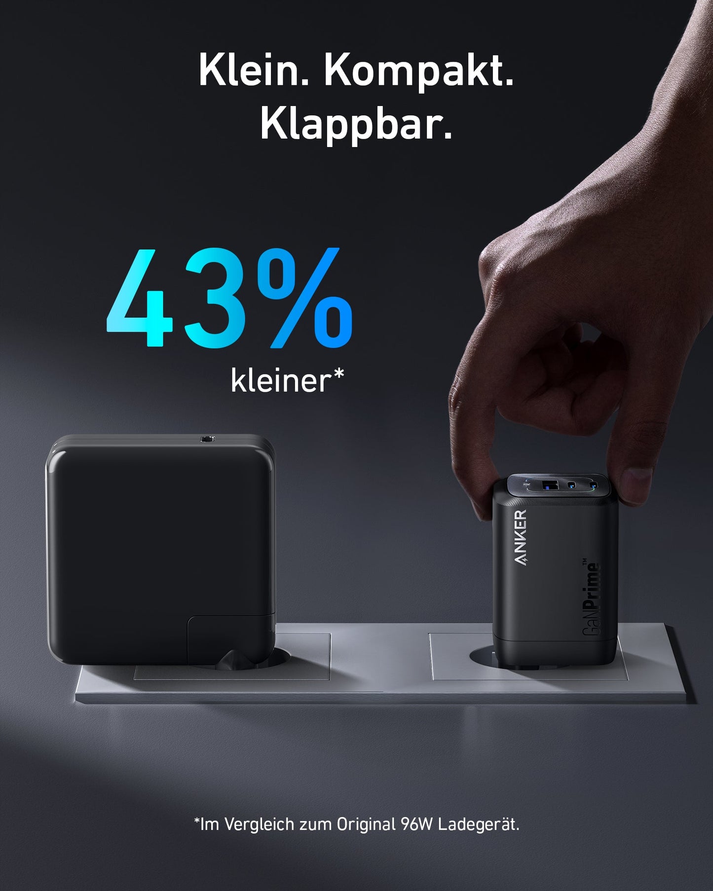 Anker Prime 100W GaN Wandladegerät (3 Ports)