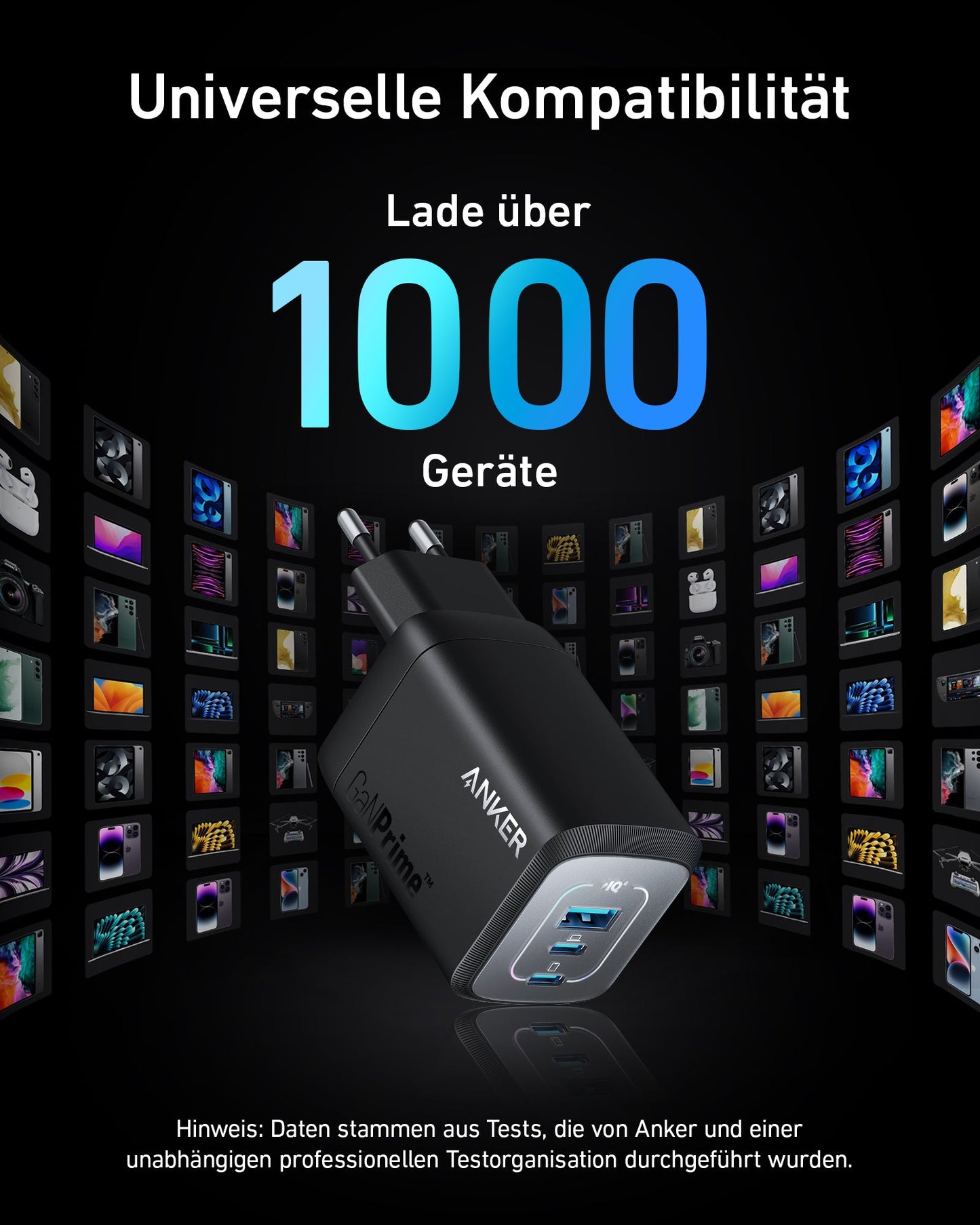 Anker Prime 100W GaN Wandladegerät (3 Ports)