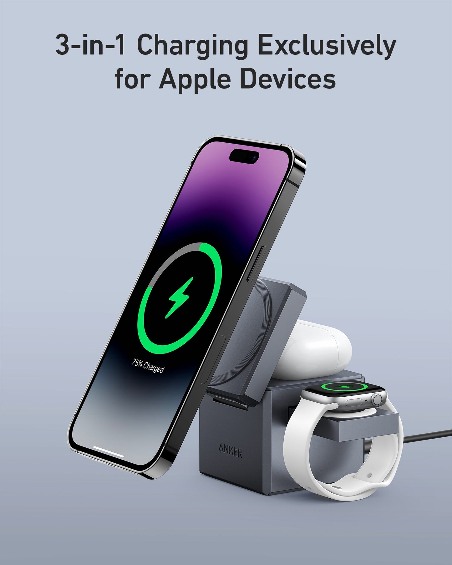 Anker 3-in-1 Ladewürfel mit MagSafe