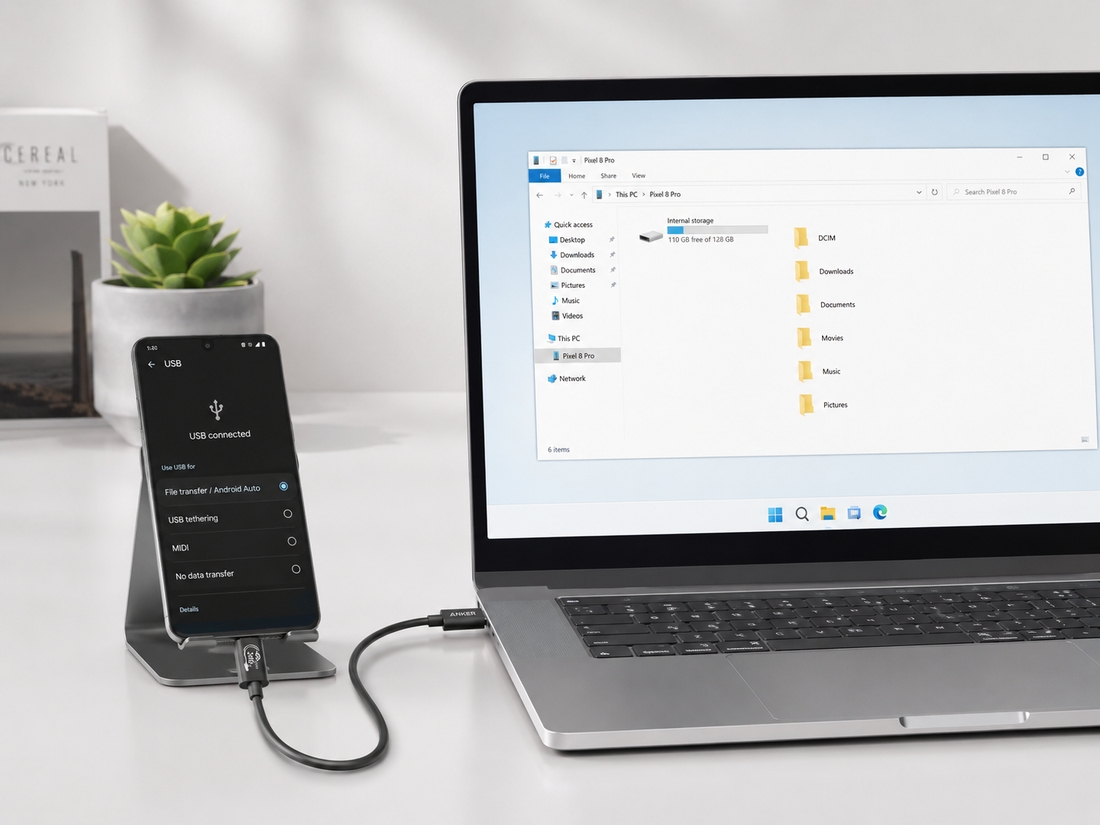 Anker USB-C-Kabel überträgt Handyfotos