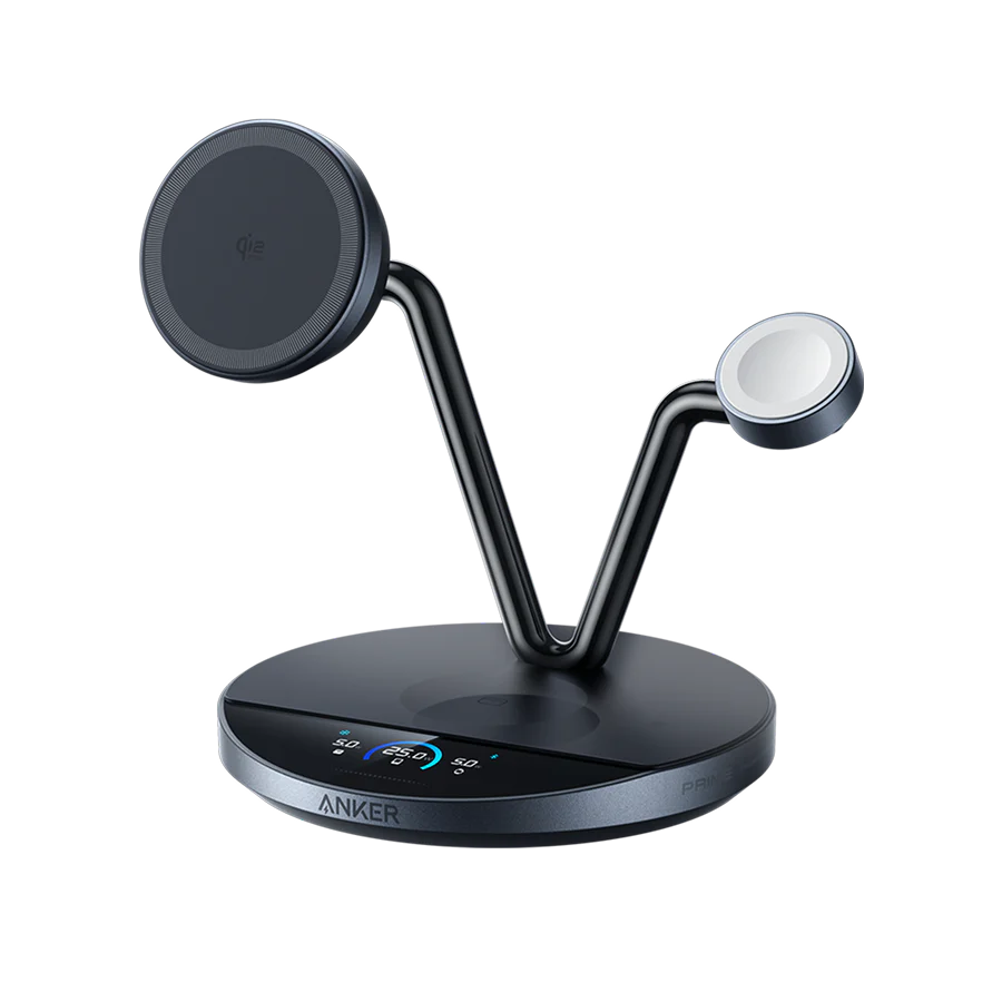 Anker Prime Kabellose Ladestation (3-in-1 Ständer) + Anker Prime Ladegerät (160W, 3 Ports, GaNPrime）