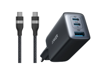 Anker &lt;b&gt;735&lt;/b&gt; Ladegerät (Nano II 65W) + Anker USB-C auf USB-C Kabel (0.9m)