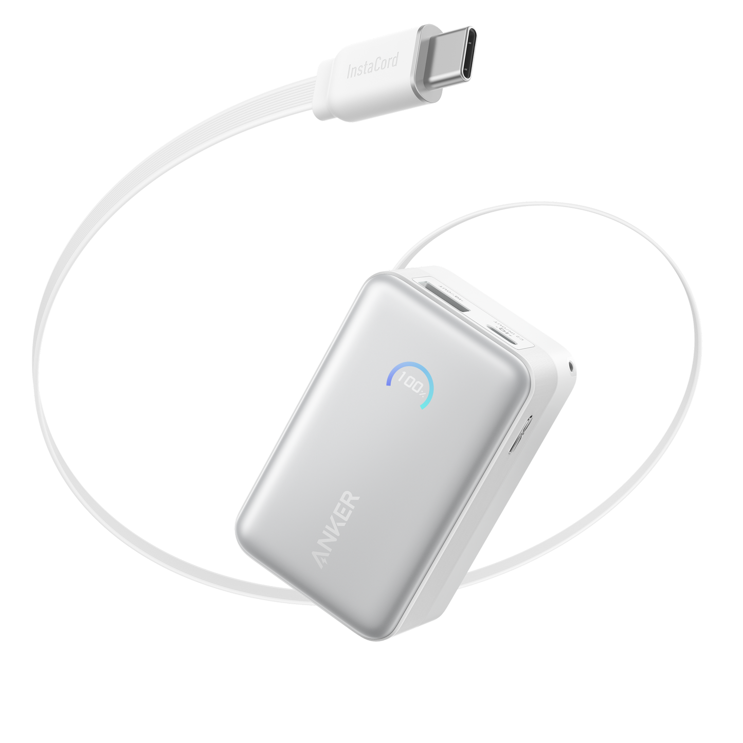 Anker Nano Powerbank  (10K, 45W, Integriertes einziehbares USB-C Kabel)