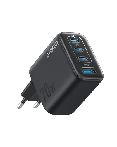 Anker Zolo Ladegerät (70W, 4 Ports) + Anker 511 Ladegerät (Nano 3, 30W) + Anker Prime USB-C auf USB-C Kabel Doppelpack (0,9m, 240W, Upcycled-Flechtdesign)