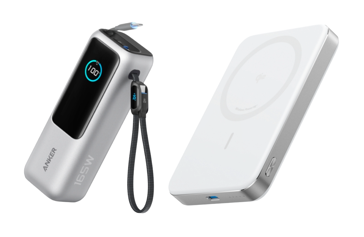 Anker Powerbank (25K, 165W, Integriertes + einziehbares Kabel) +  Anker MagGo Powerbank (10000mAh, Slim)