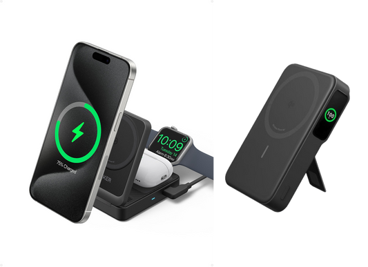 Anker MagGo Kabellose Ladestation (Faltbar 3-in-1)+Anker MagGo Powerbank (10K)