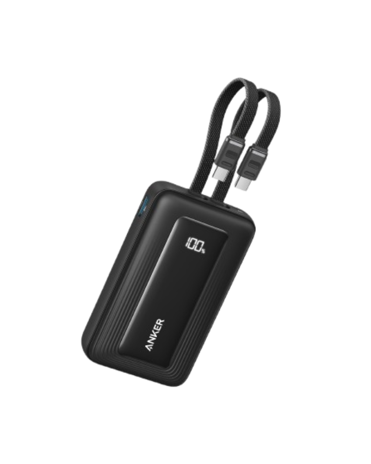 Anker Zolo Powerbank (10.000mAh, integriertes 2 x USB-C Kabel)