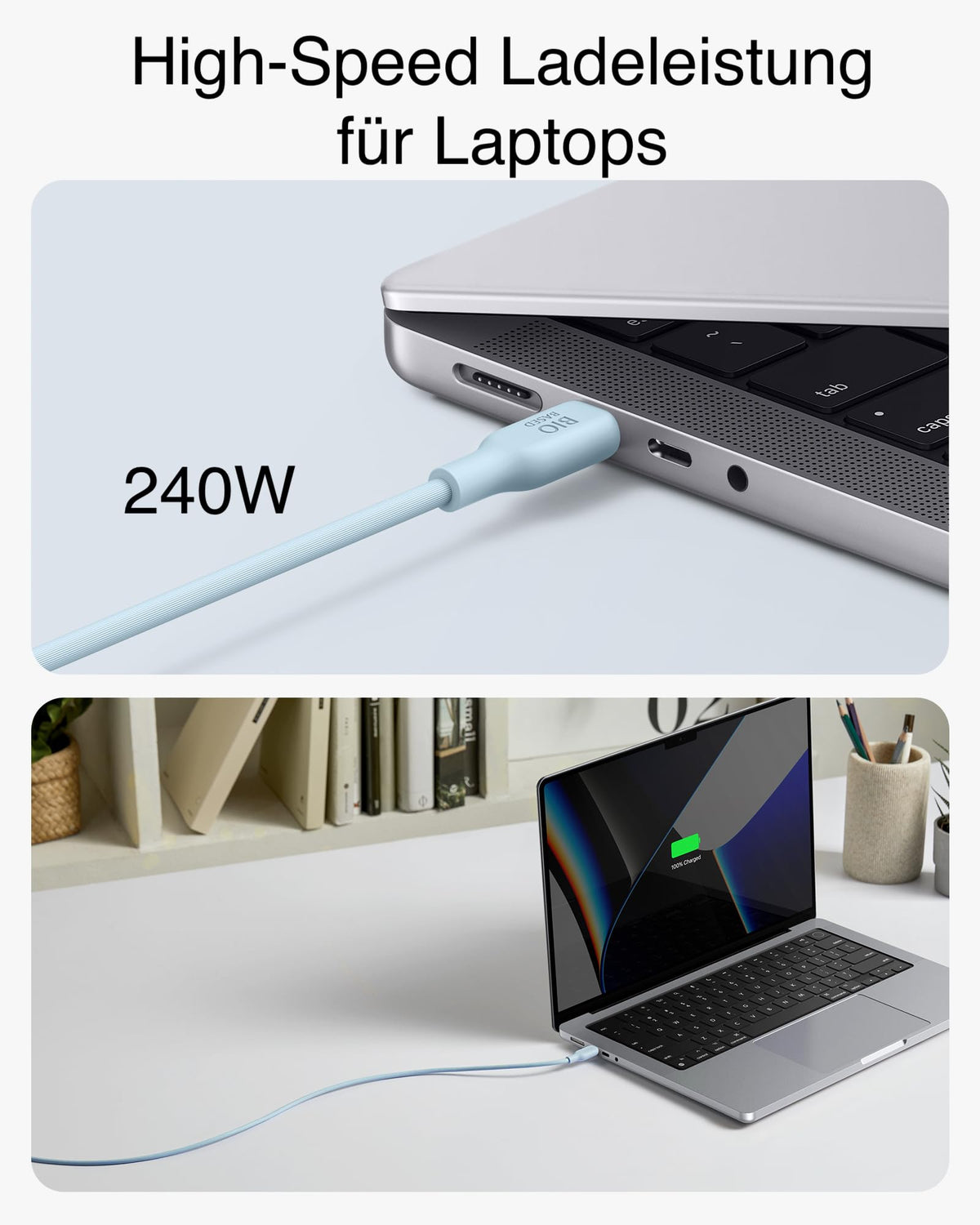 Anker &lt;b&gt;543&lt;/b&gt; USB-C auf USB-C Kabel (Bio)