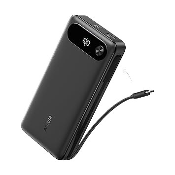 Anker Powerbank (20K, 87W, Integriertes USB-C Kabel)