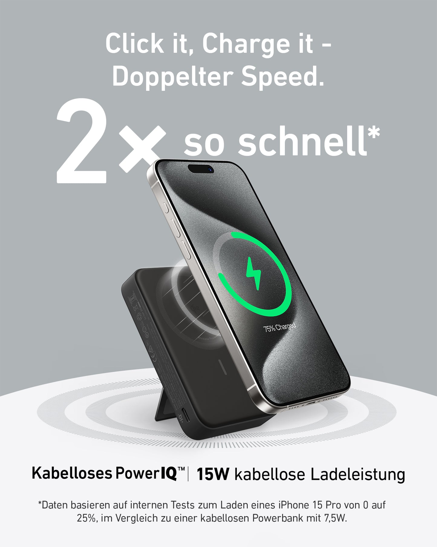 Anker MagGo Kabellose Ladestation (Faltbar 3-in-1)+Anker MagGo Powerbank (10K)