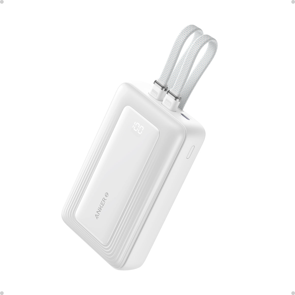 Anker Power Bank (20K,30W, Built-in USB-C+Lightning Cable)