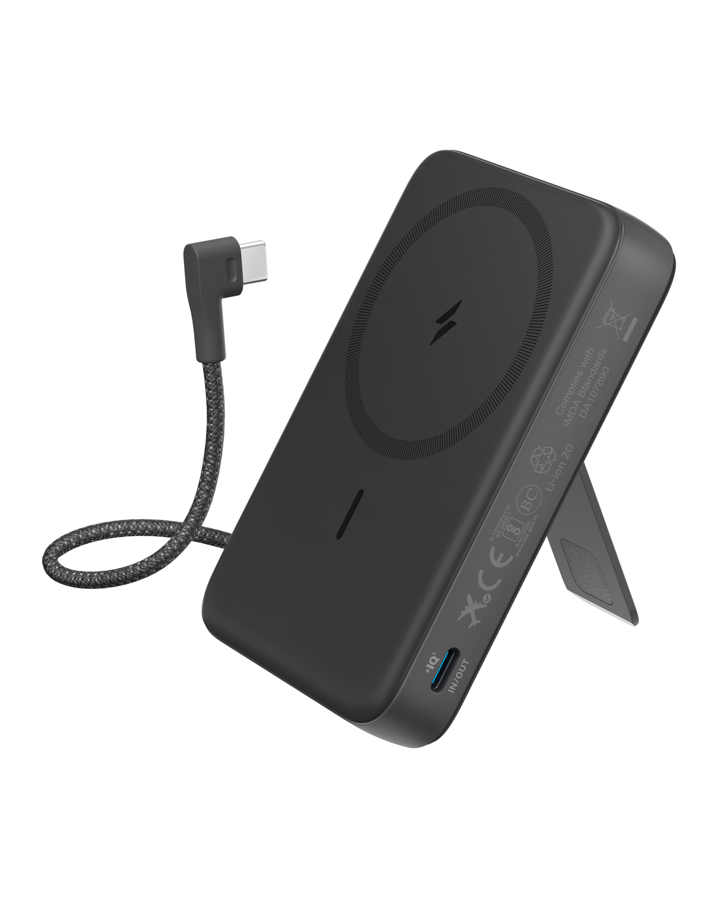 Anker Zolo Powerbank (10K, Magnetisch, Integriertes USB-CKabel)