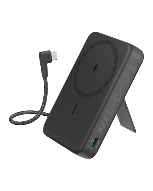 Anker Zolo Powerbank (10K, Magnetisch, Integriertes USB-CKabel)