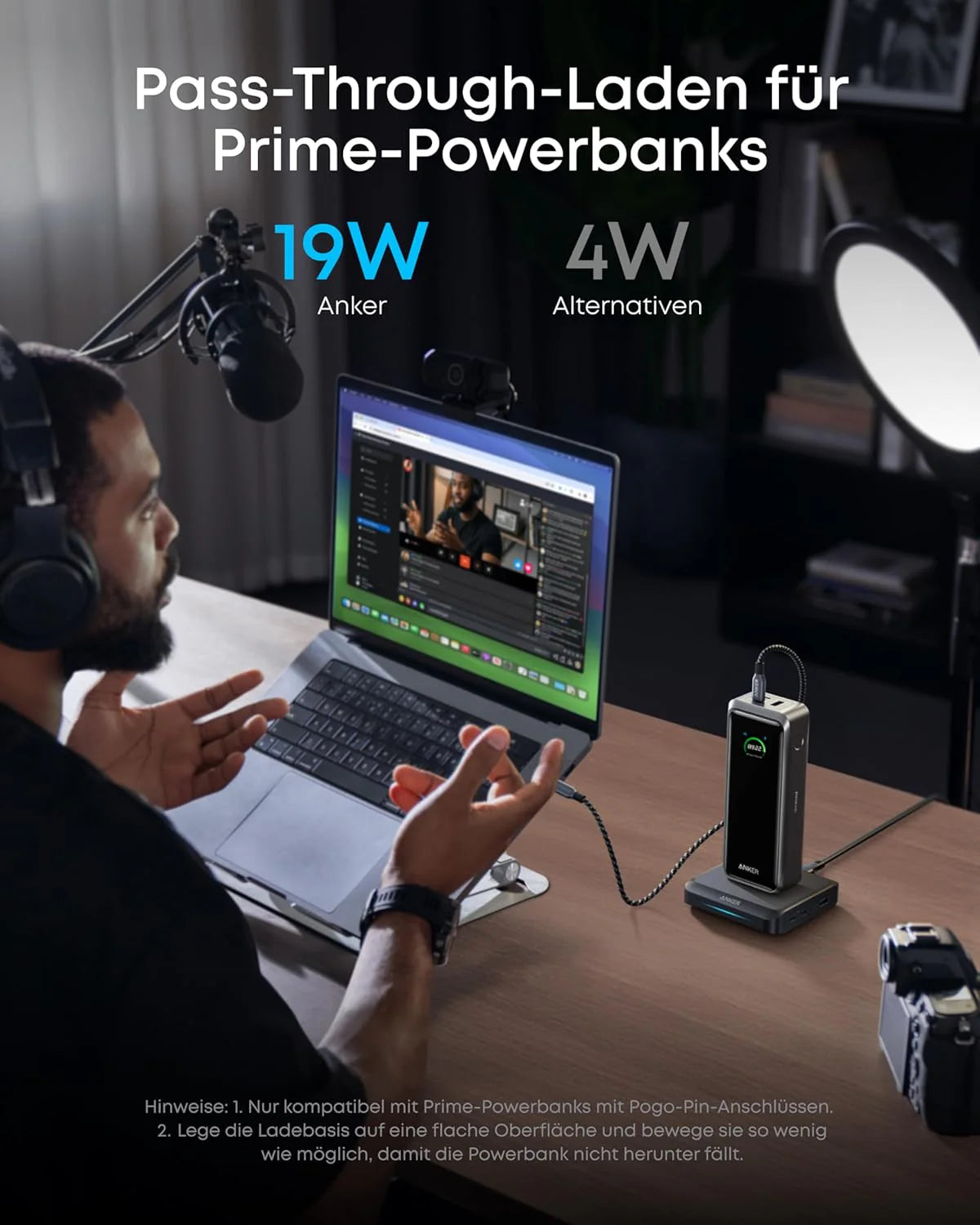 Anker Prime Powerbank (26K, 300W) + Anker Prime Charging Base (150W, 3 Ports)
