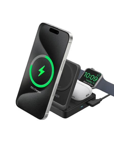Anker MagGo Kabellose Ladestation (Faltbar 3-in-1)