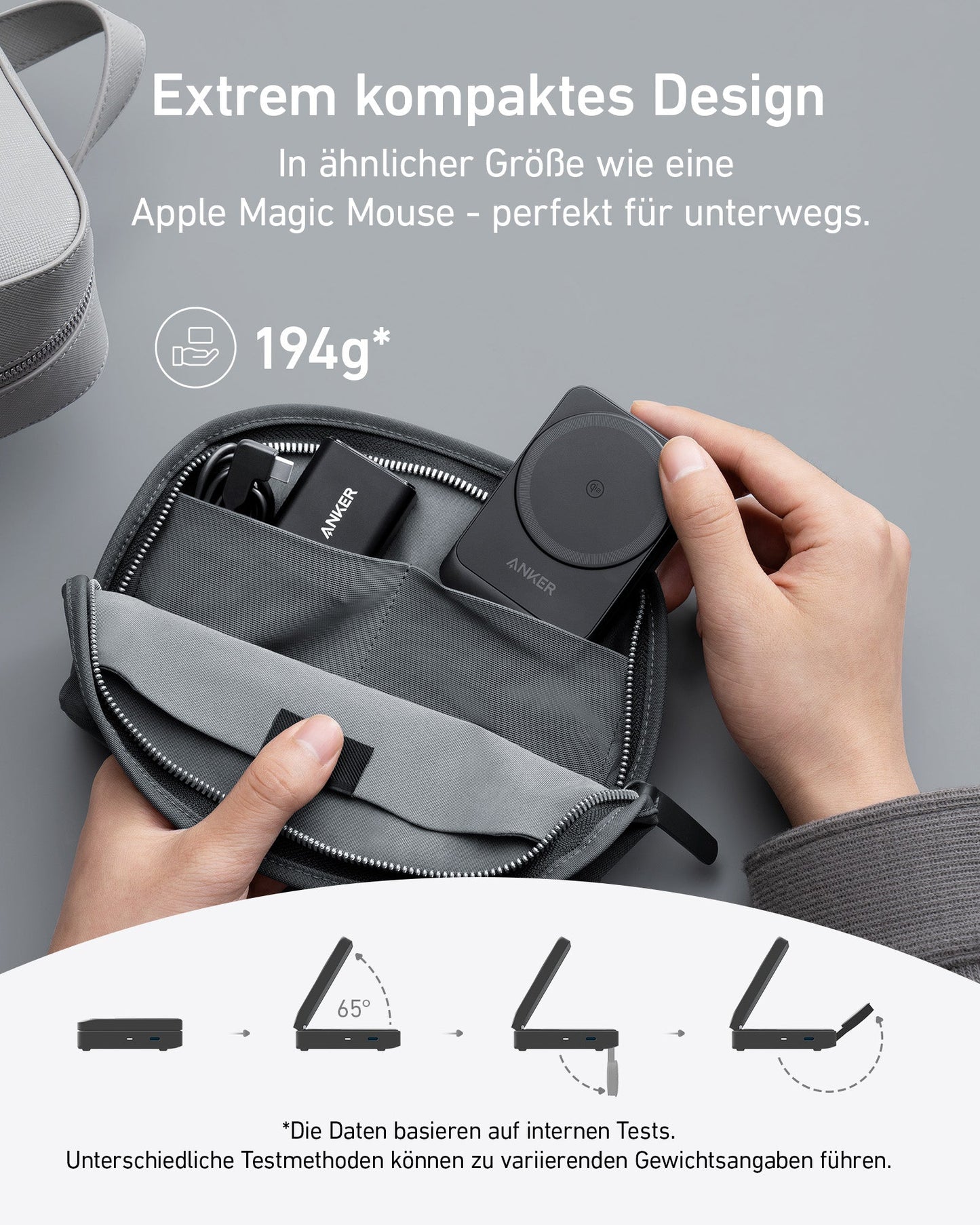 Anker MagGo Kabellose Ladestation (Faltbar 3-in-1)