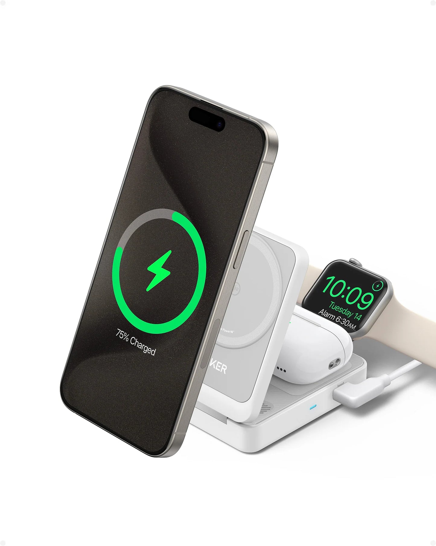 Anker MagGo Kabellose Ladestation (Faltbar 3-in-1)
