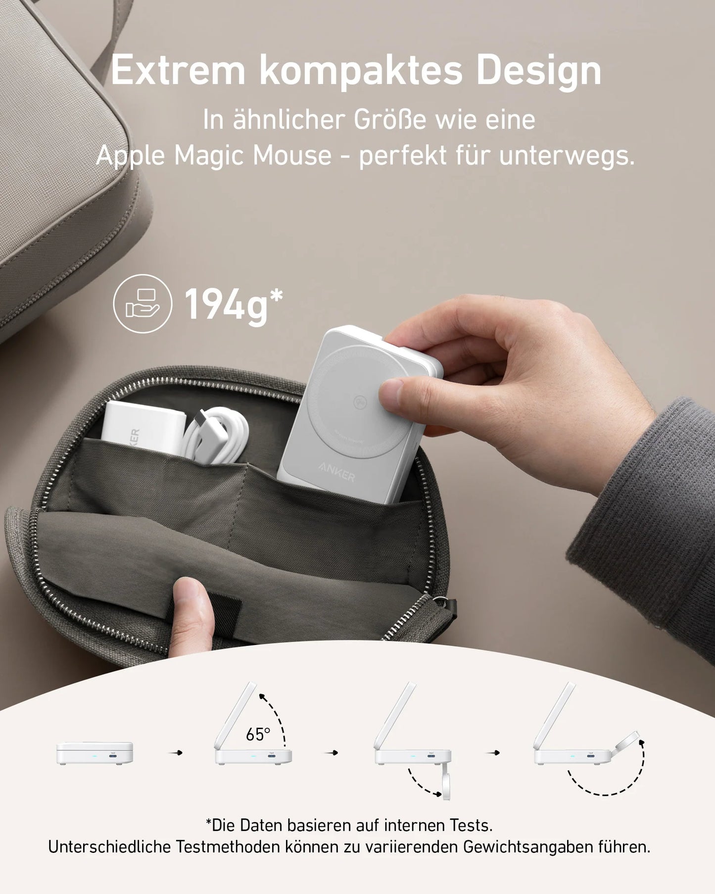Anker MagGo Kabellose Ladestation (Faltbar 3-in-1)