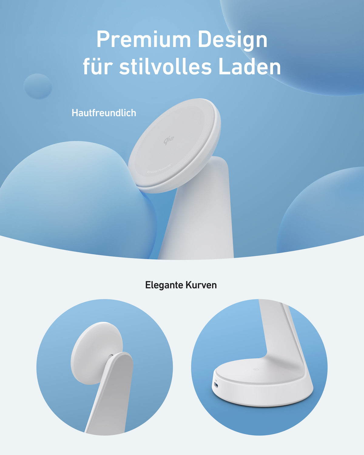 Anker MagGo Kabelloses Ladegerät (2-in-1, Ladedock)