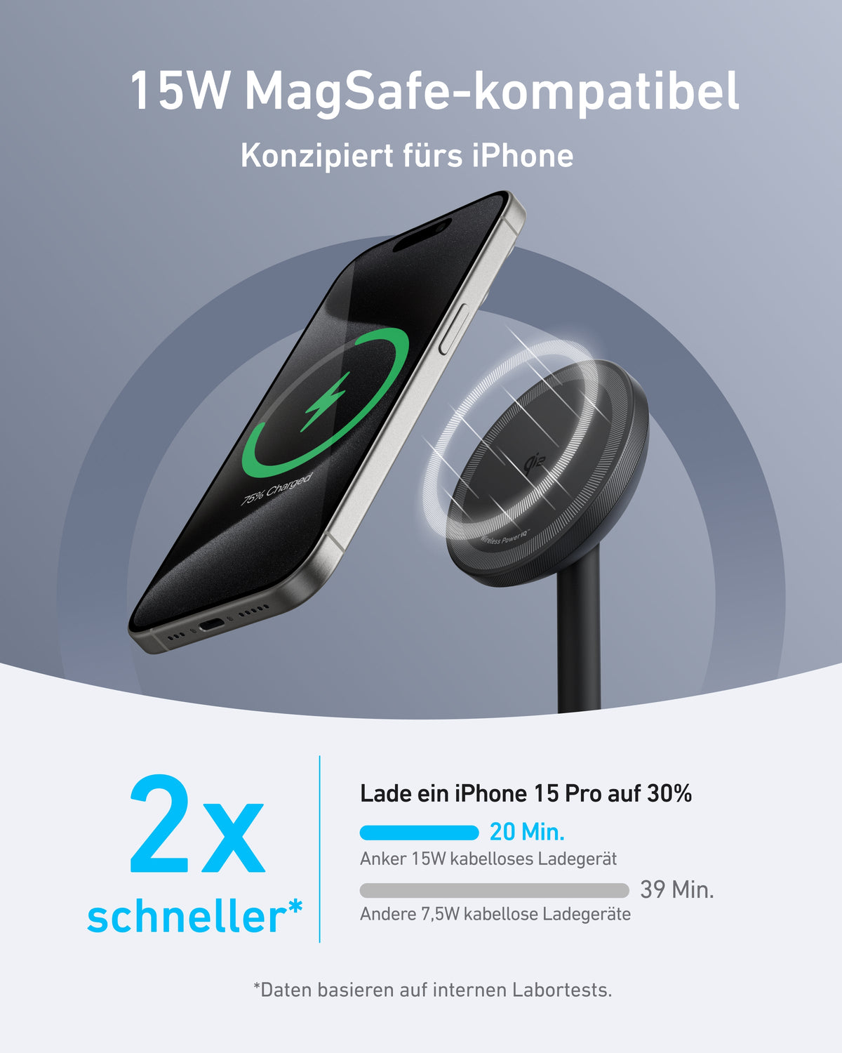 Anker MagGo Kabelloses Ladegerät (Ständer) | Exklusives Livestream-Angebot