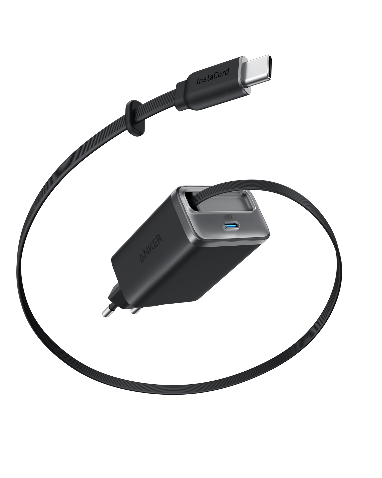 Anker Nano Ladegerät (35W, Integriertes einziehbares USB-C Kabel)